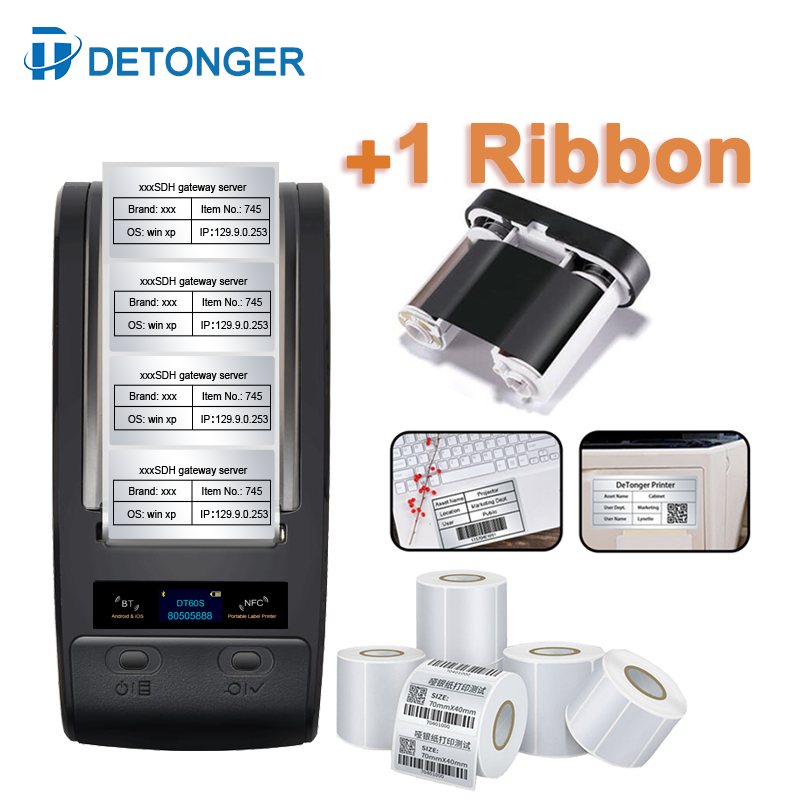 Commercial Ribbon Printing Machine - DETONGER Portable Thermal Transfer Printing Machine