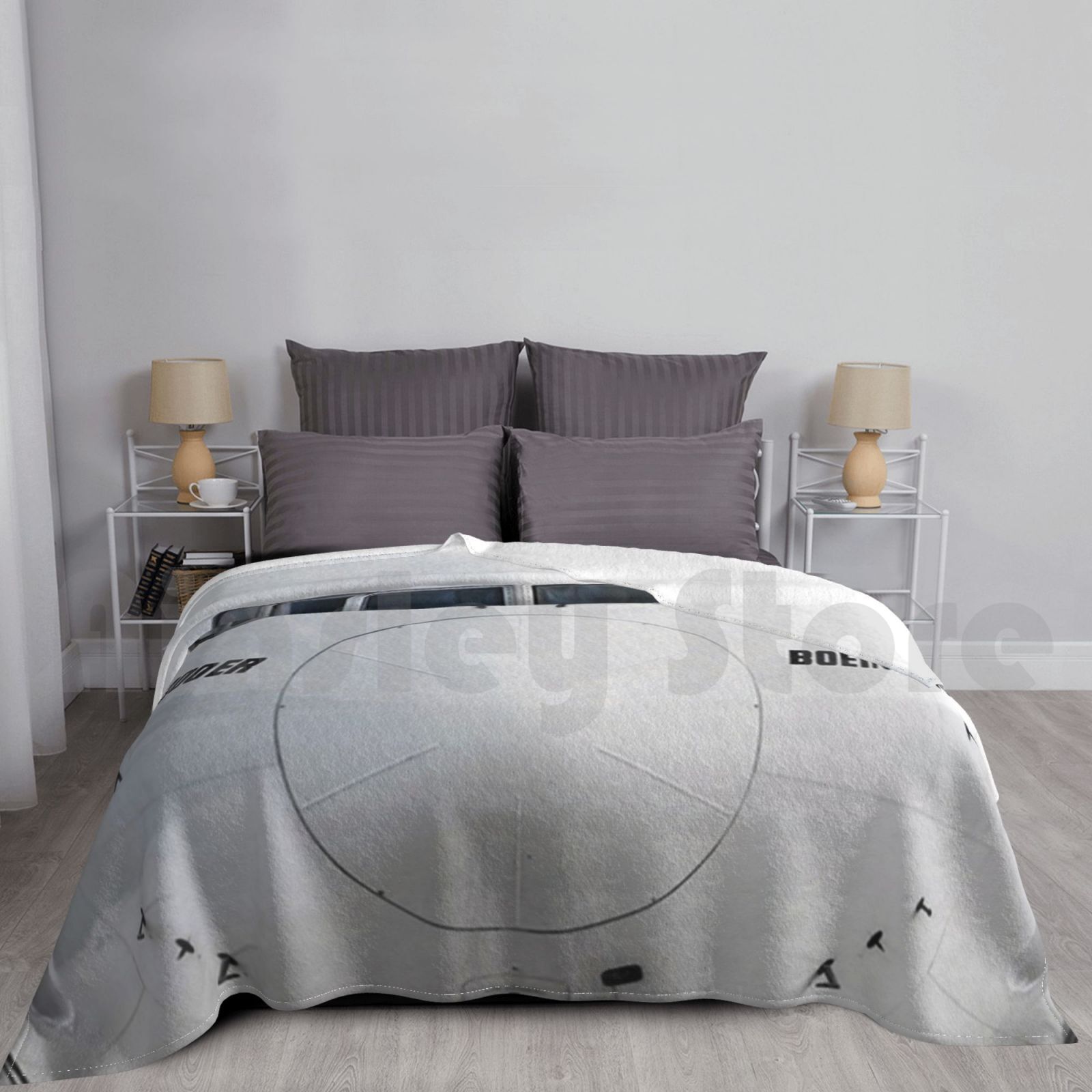 Boeing 777 Nose View Blanket F - Commercial Fabric Printing ulasan dan harga
