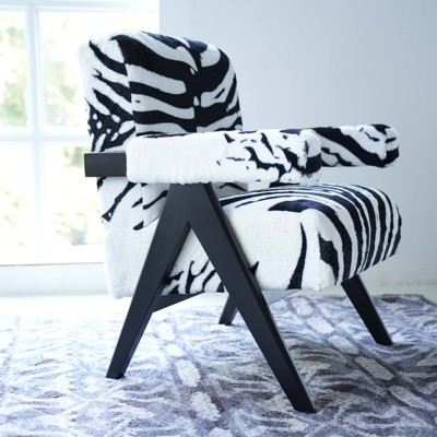 Cow Print Accent Chair  Tufted - Commercial Fabric Printing ulasan dan harga